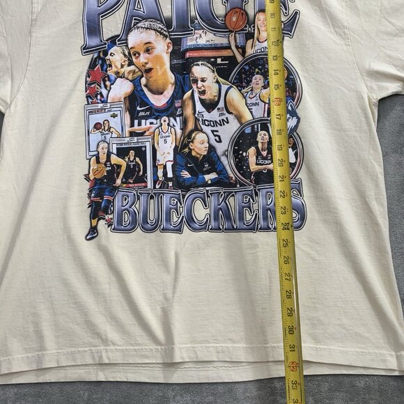 Game Changer Shirt Men 2XL Paige Bueckers UConn Huskies Cream Oversized Tee - Picture 3 of 7